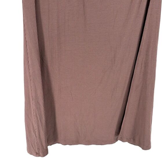 American Eagle Dress Ribbed One Shoulder Ruffle Mauve Size XXL Stretch Casual - Picture 6 of 9